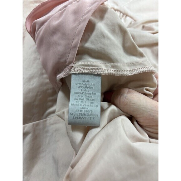 Pearl Georgina Chapman of Marchesa One Shoulder Dress Pink Peach 10 Rosettes - Picture 8 of 13